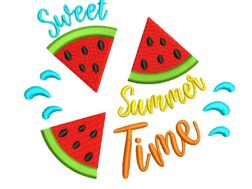Sweet Summer Time Embroidery Design