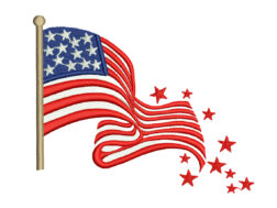 USA Flag Embroidery Designs