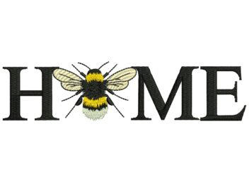 Bee Home embroidery design