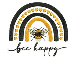 Boho Bee Happy embroidery design