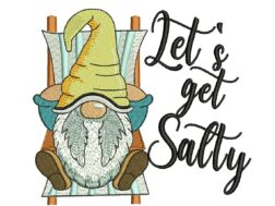 Let's Get Salty Embroidery Design