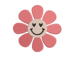 Retro Smile Mini Flower Embroidery Design