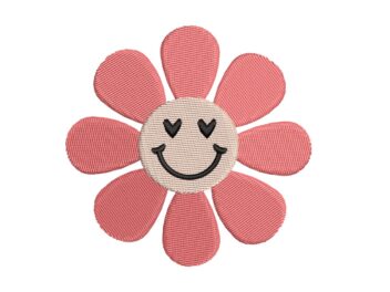 Retro Mini Flower Embroidery Design, Smile Machine Embroidery File