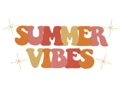 Summer Vibes Embroidery Design