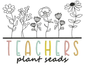 Teachers embroidery design, Back to School Machine embroidery file