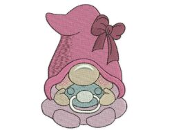 Baby Girl Gnome Embroidery Design