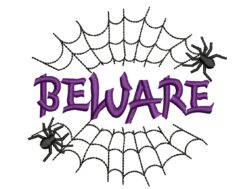 Beware Embroidery Design