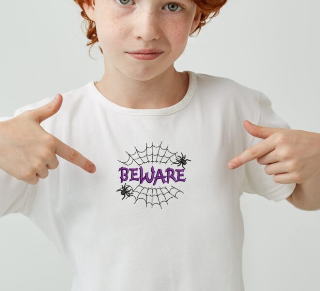 Beware Embroidery Design, Halloween Embroidery Designs