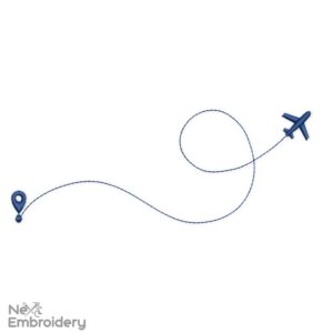 Flight Embroidery Design. Airplane Machine Embroidery Design. Mini Airplane Embroidery. Boeing Embroidery. Airplane Silhouette