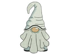 Ghost Gnome Embroidery Design
