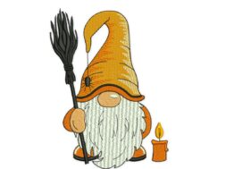 Gnome Halloween Embroidery Design