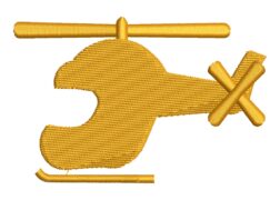 Mini Helicopter Embroidery Design