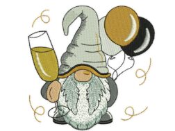 New Year Gnome Embroidery Designs
