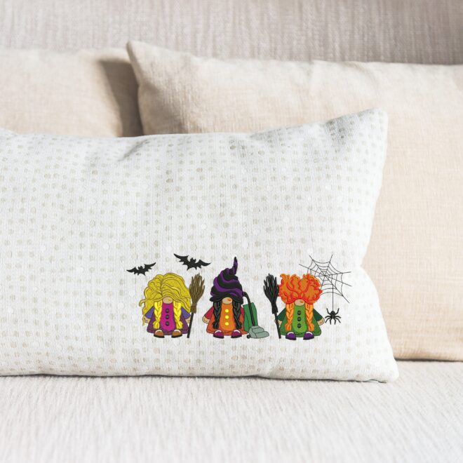 Sanderson Girl Gnome Embroidery Design, Halloween embroidery designs