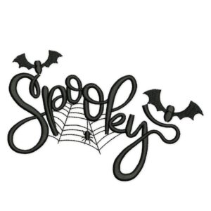 Spooky Embroidery Design, Halloween Machine Embroidery Design, spooky season