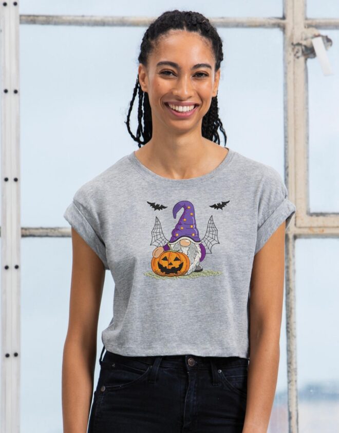 Spooky Gnome Embroidery Design, Autumn Fall Embroidery Design, Halloween embroidery designs