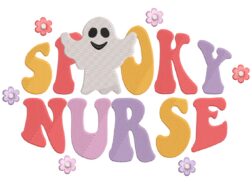 Spooky Nurse embroidery design