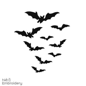 Bats Embroidery Design, Halloween Embroidery, Halloween Machine Embroidery