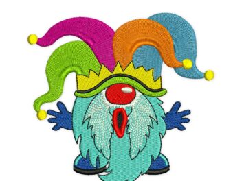Gnome Clown Embroidery Design, Halloween embroidery designs, Spooky season, Fall embroidery design, spooky season