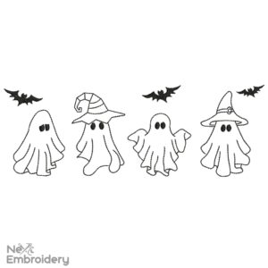 Halloween Ghosts Embroidery Designs