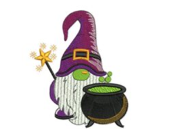 Wizard Gnome Embroidery Design