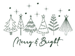 Merry and Bright Embroidery Design