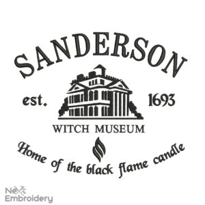 Sanderson Sisters Witch Museum Embroidery Design, Halloween Embroidery Designs
