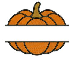 Split Pumpkin Embroidery Design