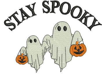 Stay Spooky Embroidery Design, Halloween Embroidery Design, Halloween Ghouls Machine Embroidery