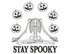 Stay Spooky Embroidery Design