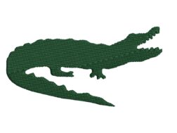 Alligator Silhouette embroidery design
