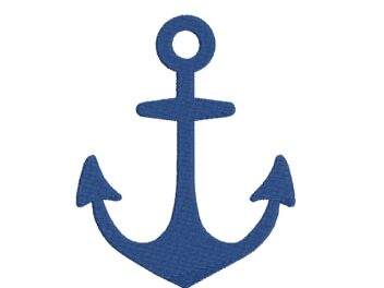 Anchor embroidery design. Mini anchor design. Silhouette anchor. Embroidery for summer. Marine embroidery. Anchor design