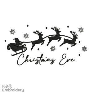 Christmas Eve Embroidery Designs, Familiy Christmas Machine Embroidery Files