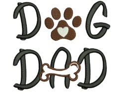 Dog Dad Embroidery Design