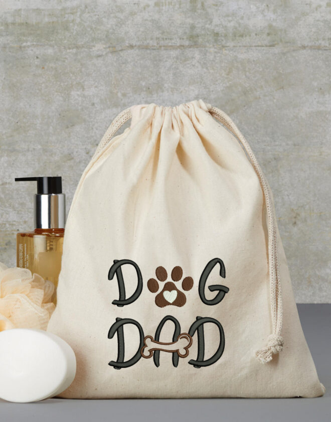 Dog Dad Embroidery Design, Pet Father’s Day Machine Embroidery File