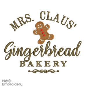 Gingerbread Bakery Embroidery Designs, Christmas Embroidery Designs