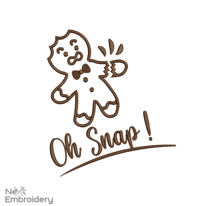 Oh Snap Embroidery Design, Christmas embroidery Designs