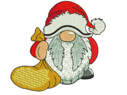 Santa Gnome Embroidery Design