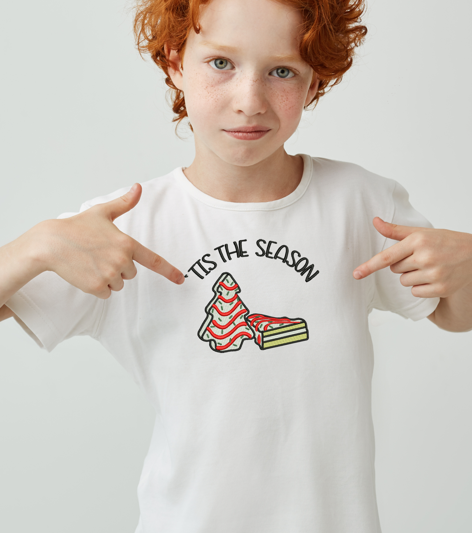 Tis the Season Embroidery Design, Little Debbie Christmas Tree, Christmas Machine embroidery File