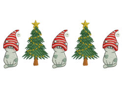 Cat Christmas Embroidery Designs