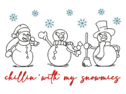 Chillin Snowmies Embroidery Designs