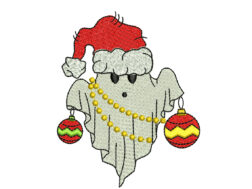 Christmas Ghost Embroidery Design