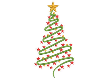 Christmas Tree Embroidery Design, Holiday Machine Embroidery, Merry Christmas Machine Embroidery File