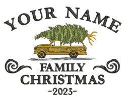 Custom Family Christmas Embroidery Designs