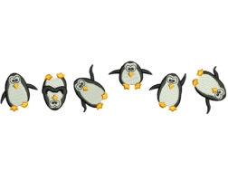Dancing Penguin Embroidery Designs