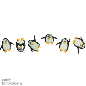 Dancing Penguin Embroidery Designs, Christmas Embroidery Designs