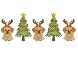 Dog Christmas Embroidery Designs