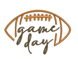 Game day Embroidery Design