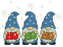 Ho Ho Ho Gnomes Embroidery Design