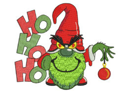 HoHoHo Grinch Gnome Embroidery Designs